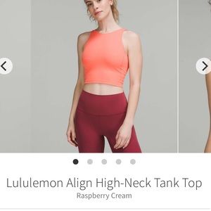 Lululemon Align High-Neck Tank Top in Raspberry cream size 2